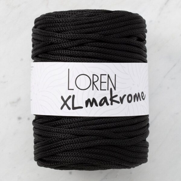 XL Makrome Siyah El Örgü İpi - R004 - 33720