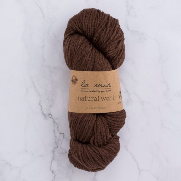 Natural Wool Acı Kahverengi El Örgü İpi - H7 - 33602