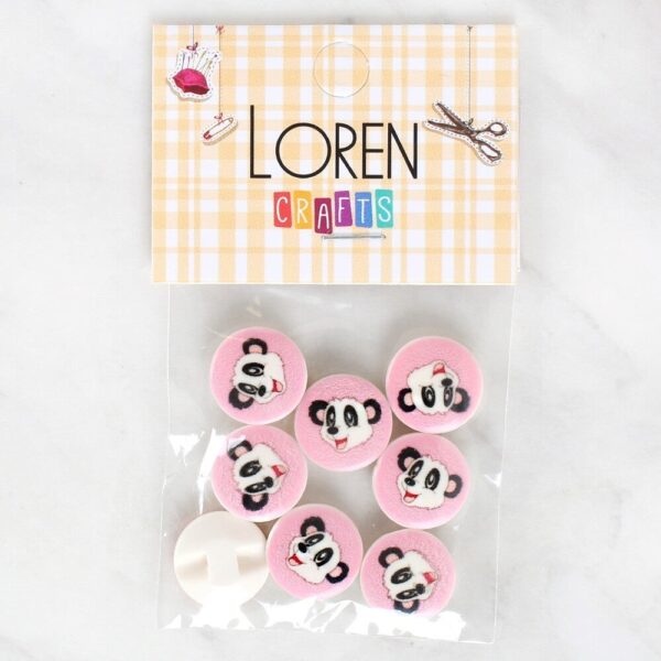 Crafts 8'li Panda Düğme - 1030