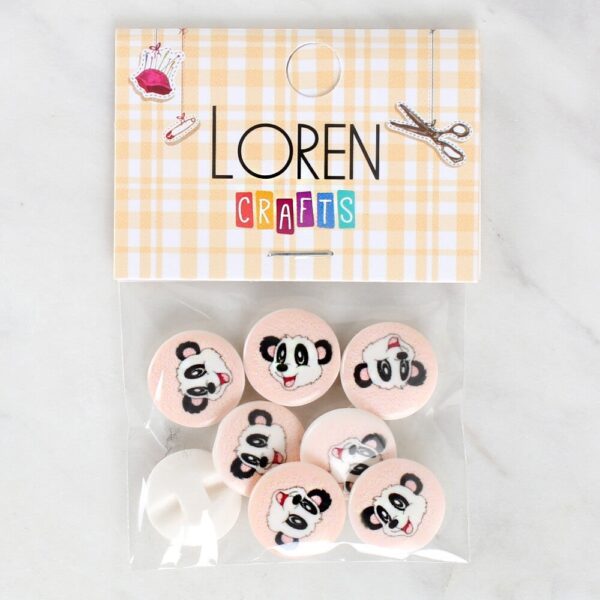 Crafts 8'li Panda Düğme - 1053
