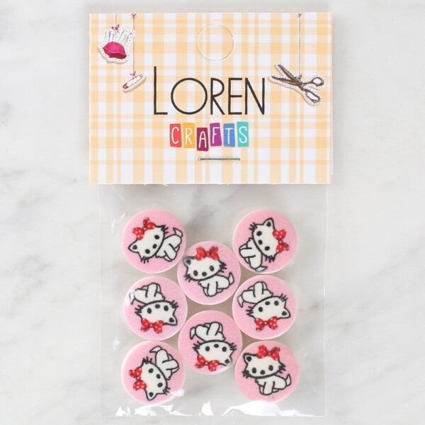 Crafts 8'li Kedi Düğme - 1027