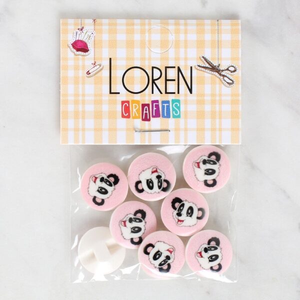 Crafts 8'li Panda Düğme - 1054