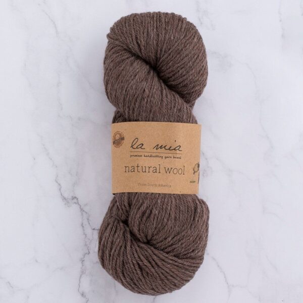 Natural Wool Koyu Kahverengi El Örgü İpi - H6 - 33603